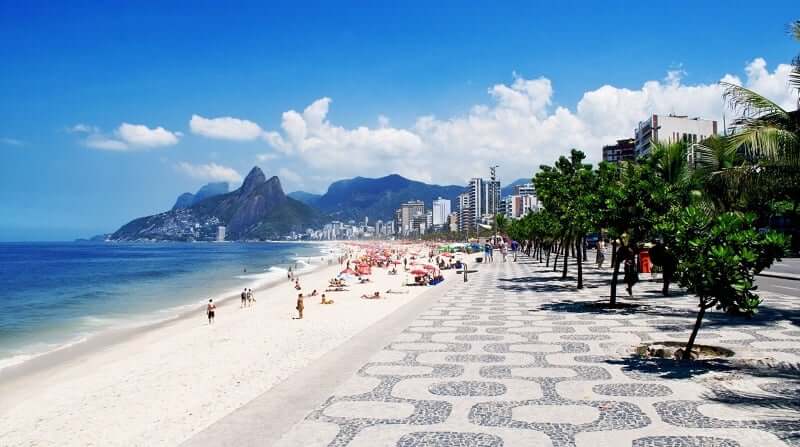 Praia de Ipanema no Rio de Janeiro