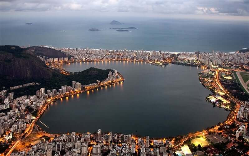 Lagoa Rodrigo de Freitas no Rio de Janeiro 