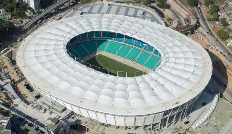 Arena Fonte Nova em Salvador: Vista aérea do estádio