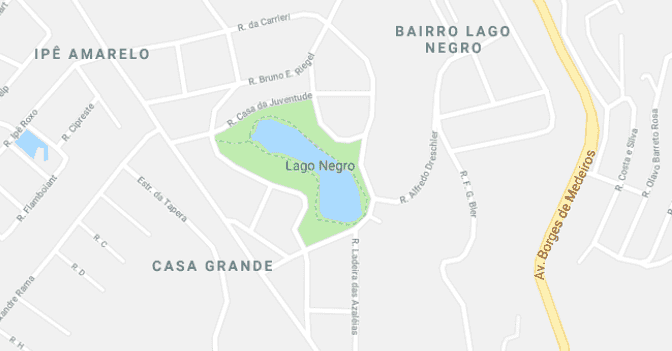Lago Negro em Gramado: Mapa