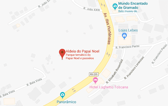 Aldeia do Papai Noel em Gramado: Mapa