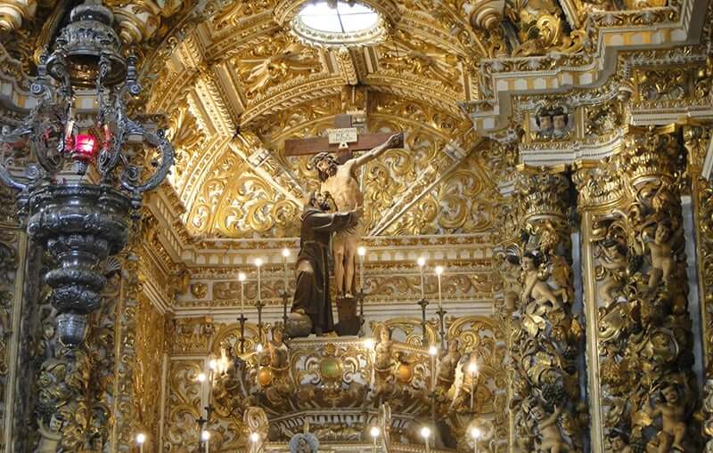 Igreja e Convento de São Francisco em Salvador: Detalhes do altar