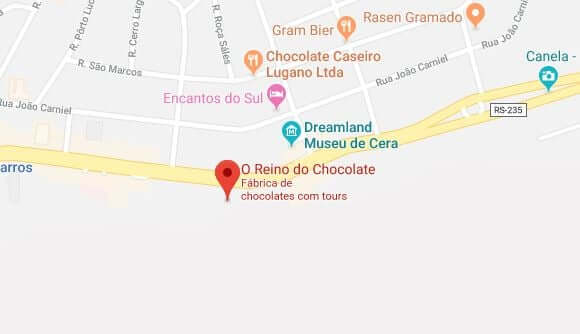 Reino do Chocolate em Gramado: Mapa