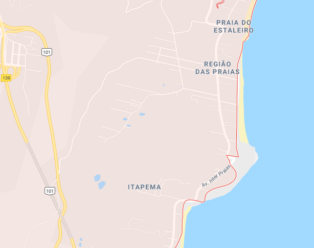 Praia do Estaleiro em Balneário Camboriú: Mapa